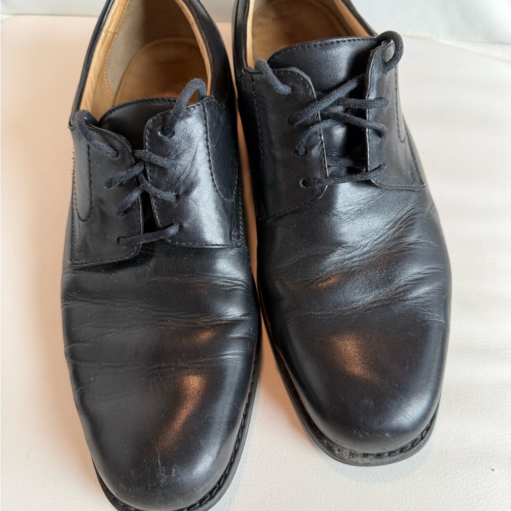 Johnston & Murphy Black Leather Oxfords Men’s 10